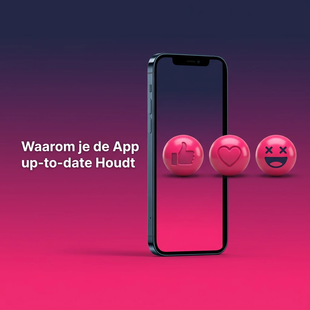 Smartphone met app-update notificatie voor verbeterde prestaties, veiligheid en nieuwe functies
